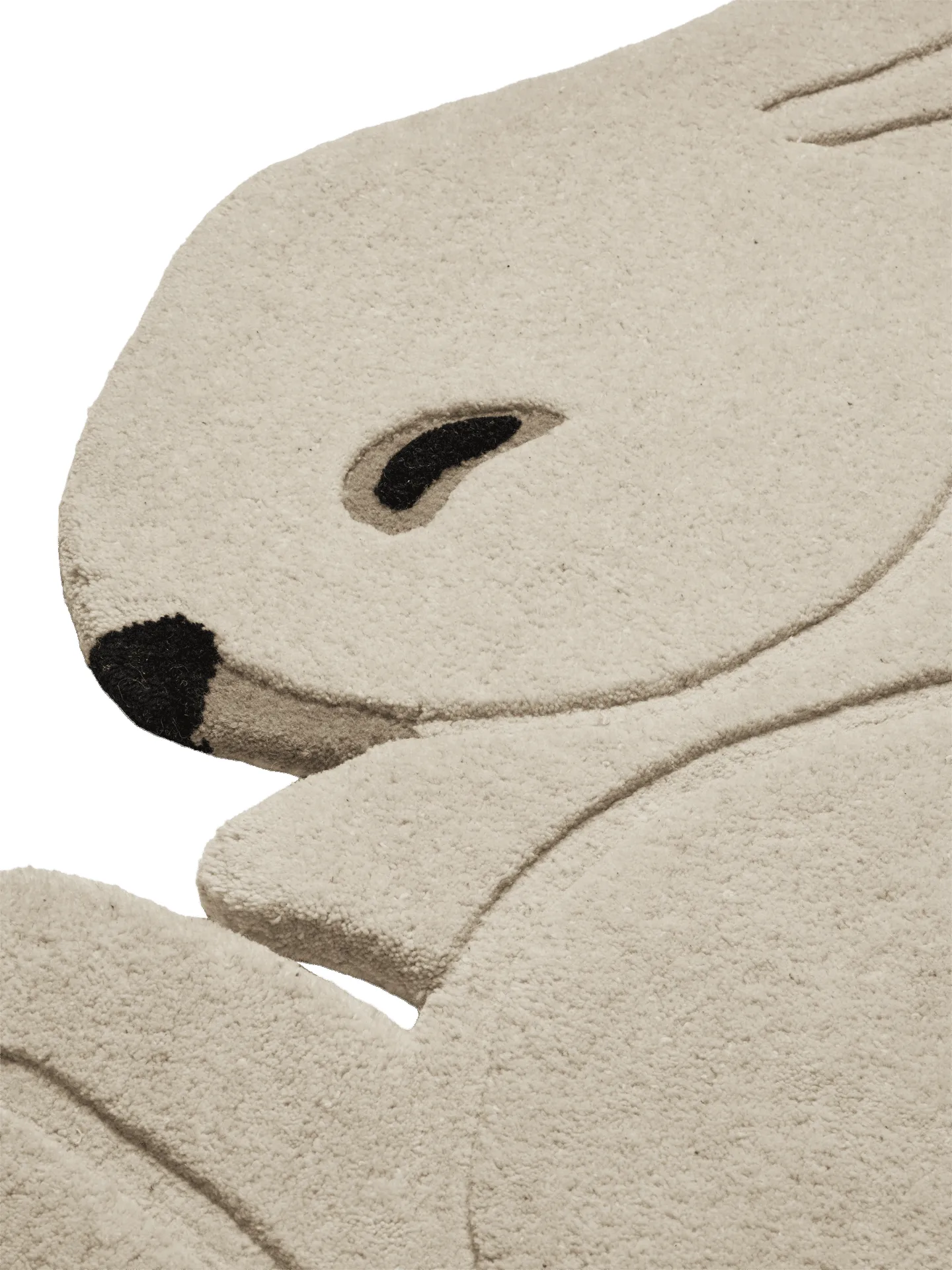 Rabbit tufted rug, Off-white, 88x120 cm Ferm Living
