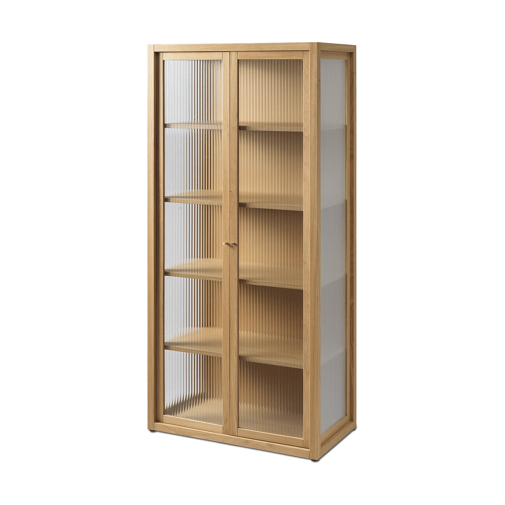 Reed display cabinet 70x155 cm, Natural oak Ferm Living