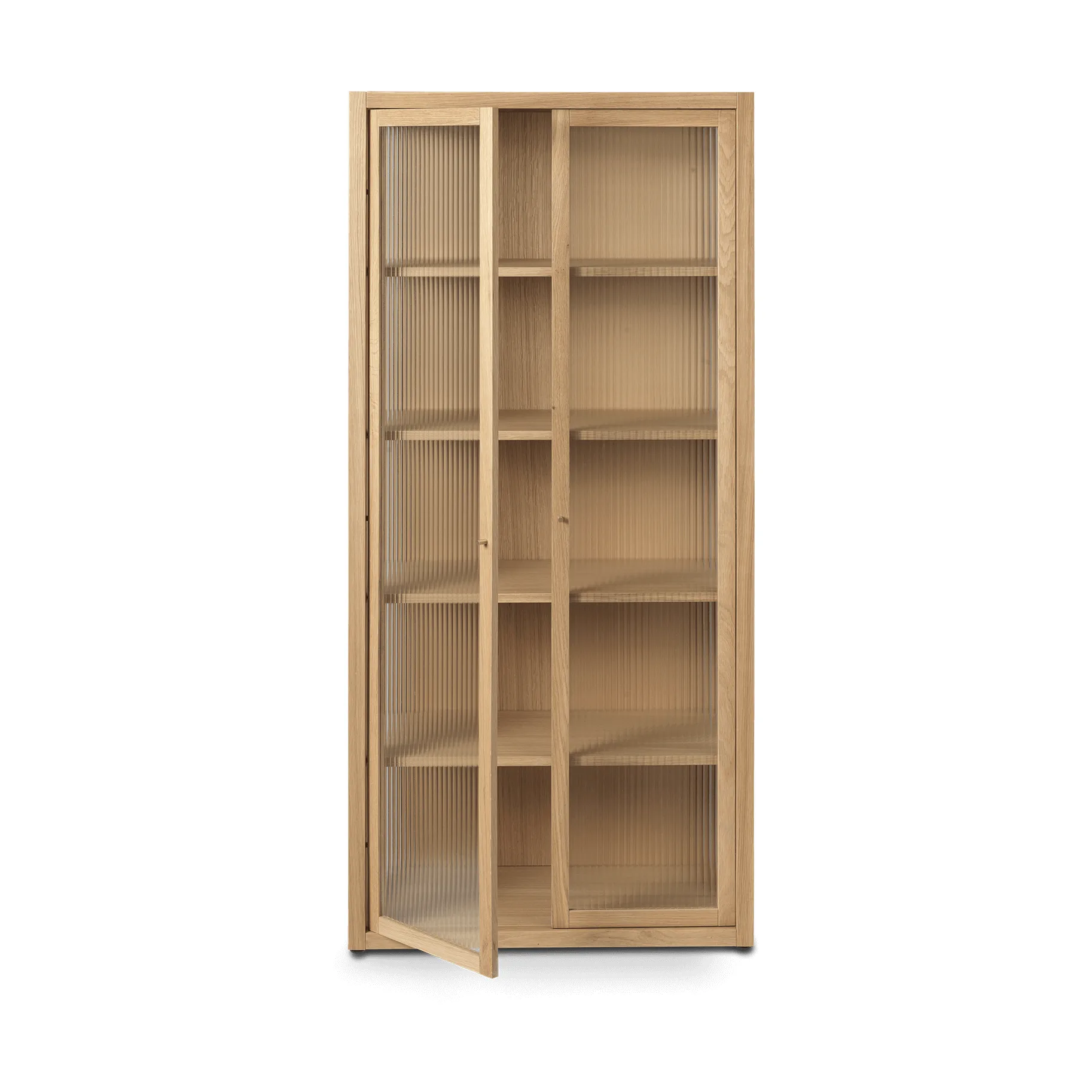 Reed display cabinet 70x155 cm, Natural oak Ferm Living