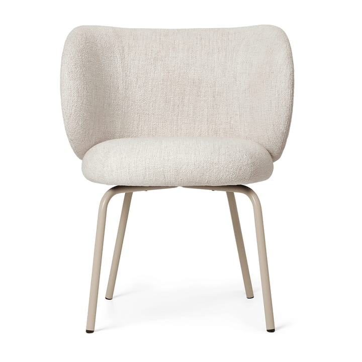 Rico dining chair - bouclé - Off-white-cashmere - Ferm LIVING