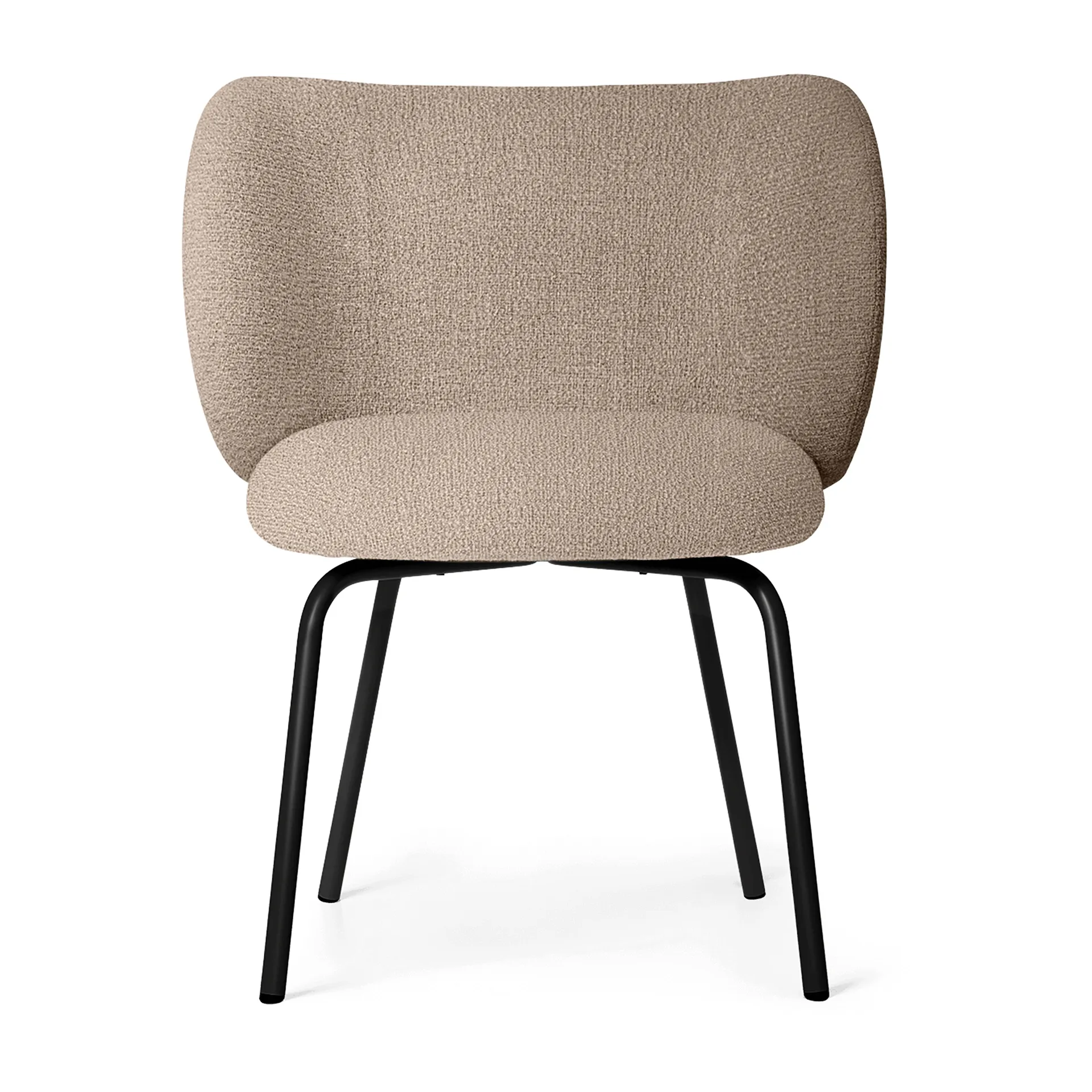 Rico dining chair - bouclé, Sand-black Ferm Living