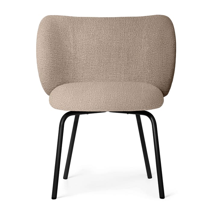 Rico dining chair - bouclé - Sand-black - Ferm LIVING