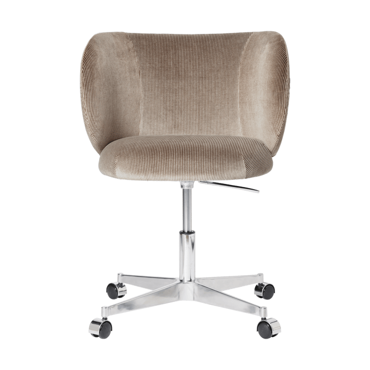 Rico dining chair on castors Devoré Velvet - Flint Grey - Ferm Living