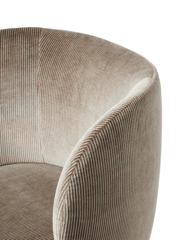 Rico dining chair on castors Devoré Velvet - Flint Grey - Ferm Living