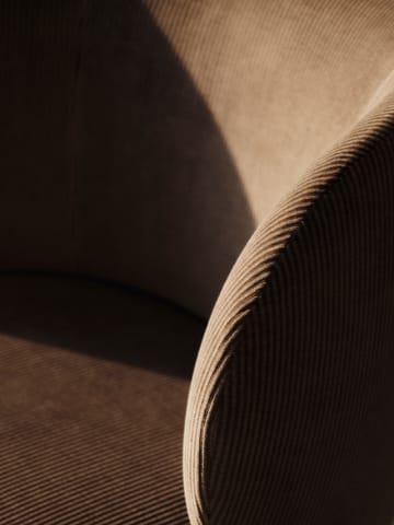 Rico dining chair on castors Devoré Velvet - Flint Grey - Ferm Living
