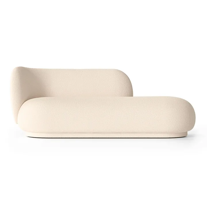 Rico divan chaise bouclé left - Wool off white - Ferm Living