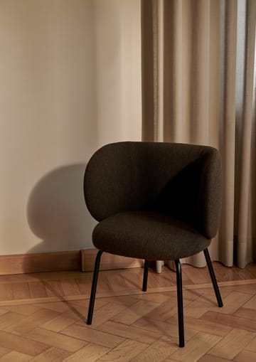 Rico hallingdal dining chair - Dark grey brown-black - ferm LIVING