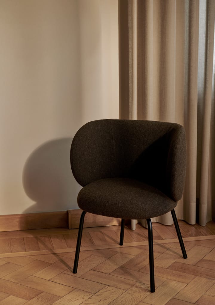 Rico hallingdal dining chair - Dark grey brown-black - ferm LIVING