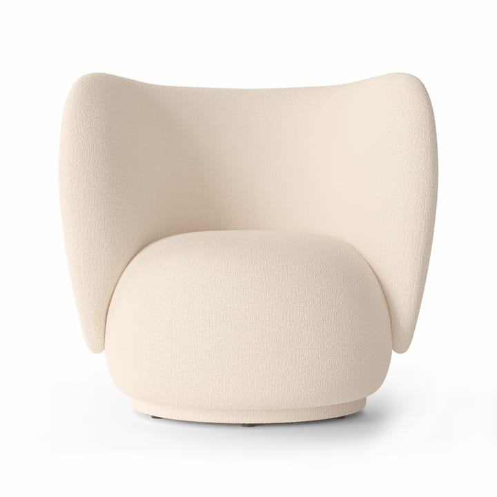 Rico lounge chair bouclé - Wool bouclé off white - Ferm LIVING