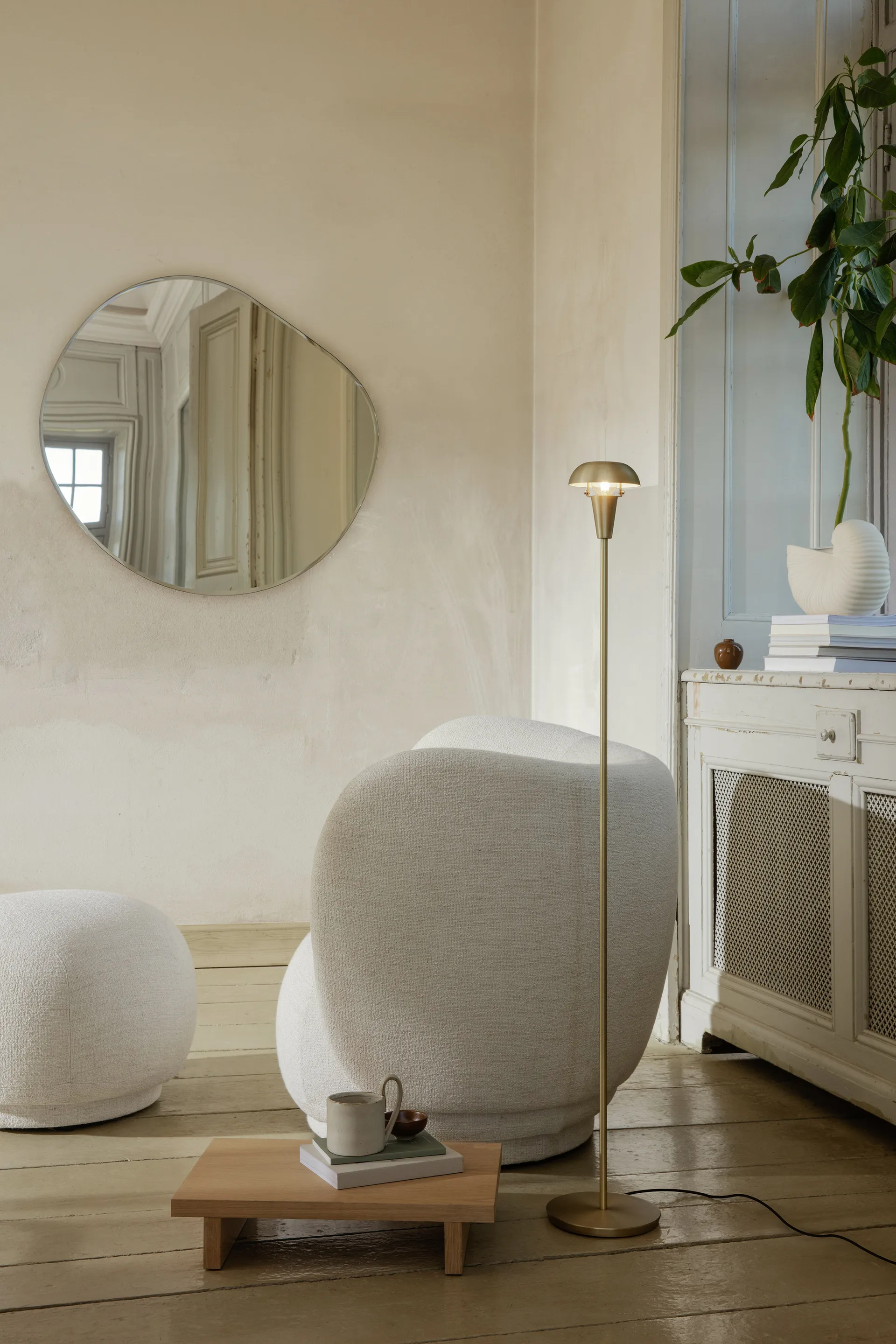 Rico lounge chair bouclé, Wool bouclé off white Ferm Living
