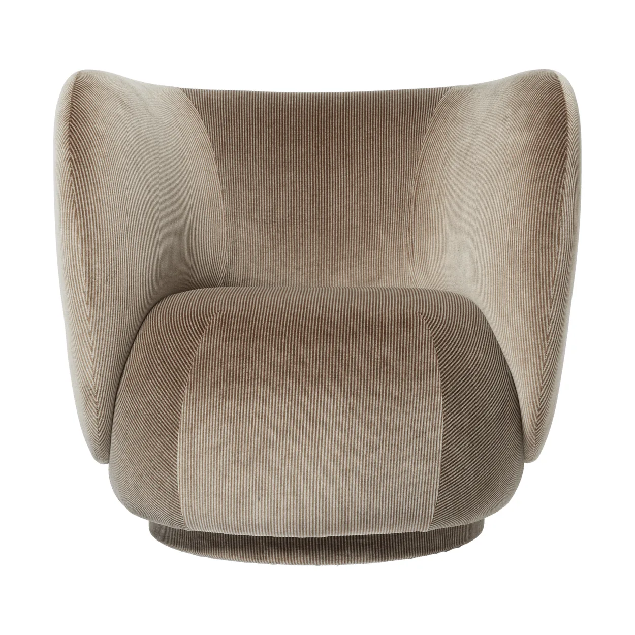 Ferm Living Rico lounge chair Devoré velvet-Flint grey