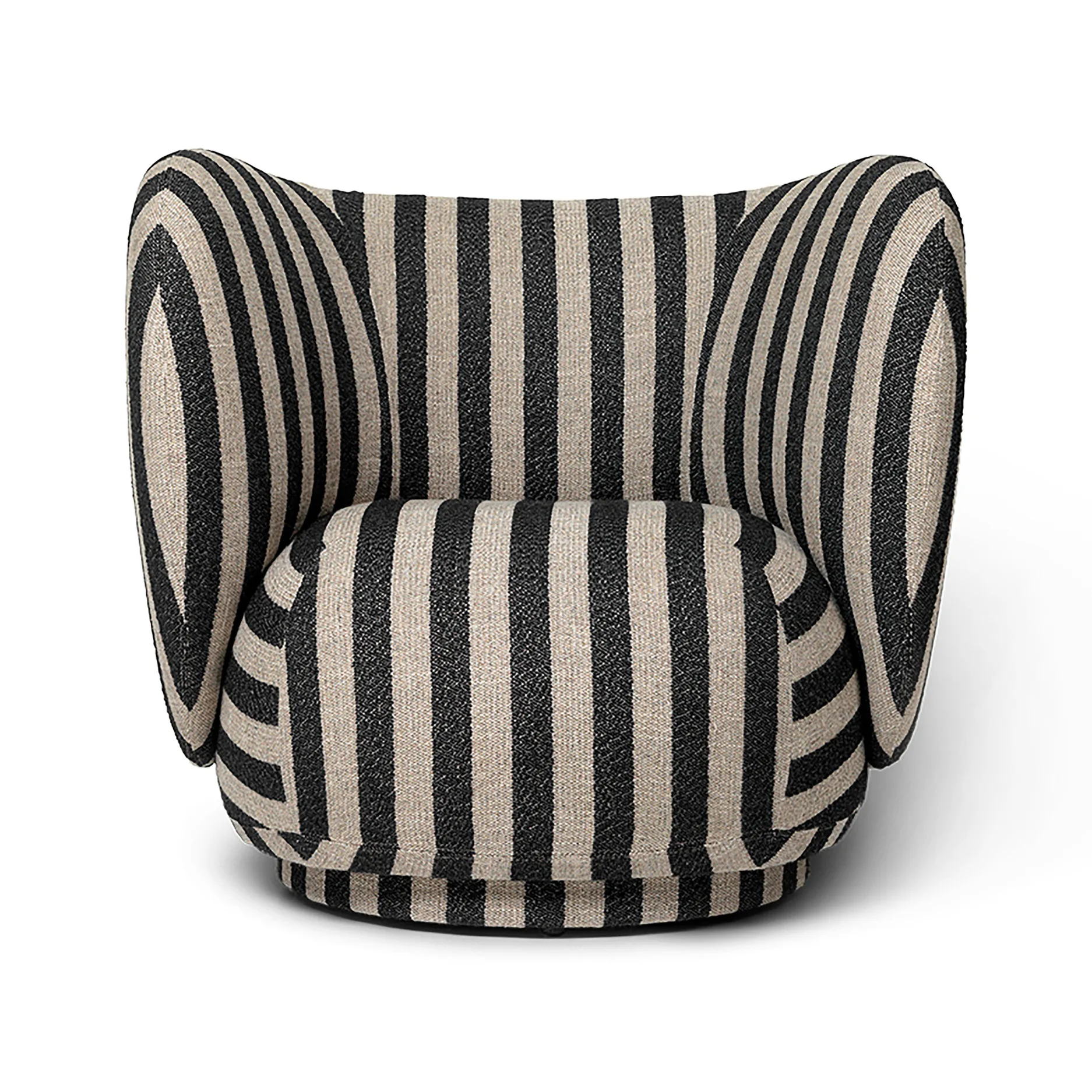 Rico lounge chair, Louisiana sand black Ferm Living