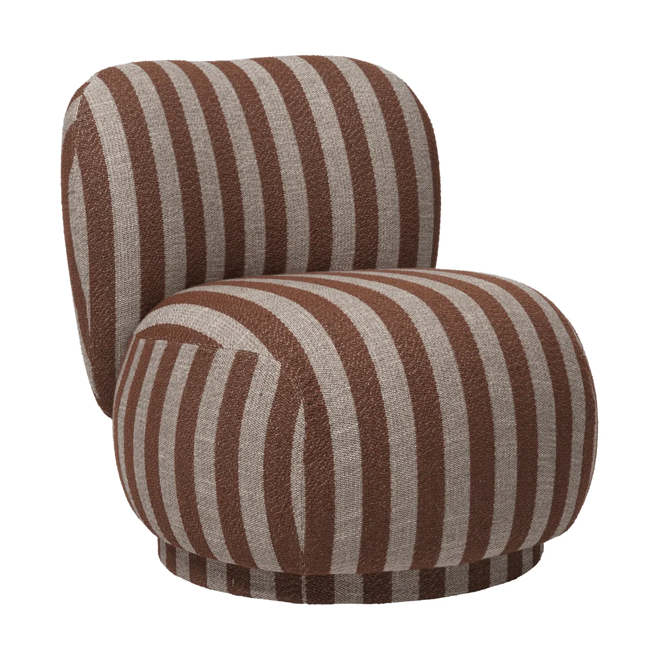 Rico lounge chair piccolo, Louisiana, Sand-chocolate Ferm Living