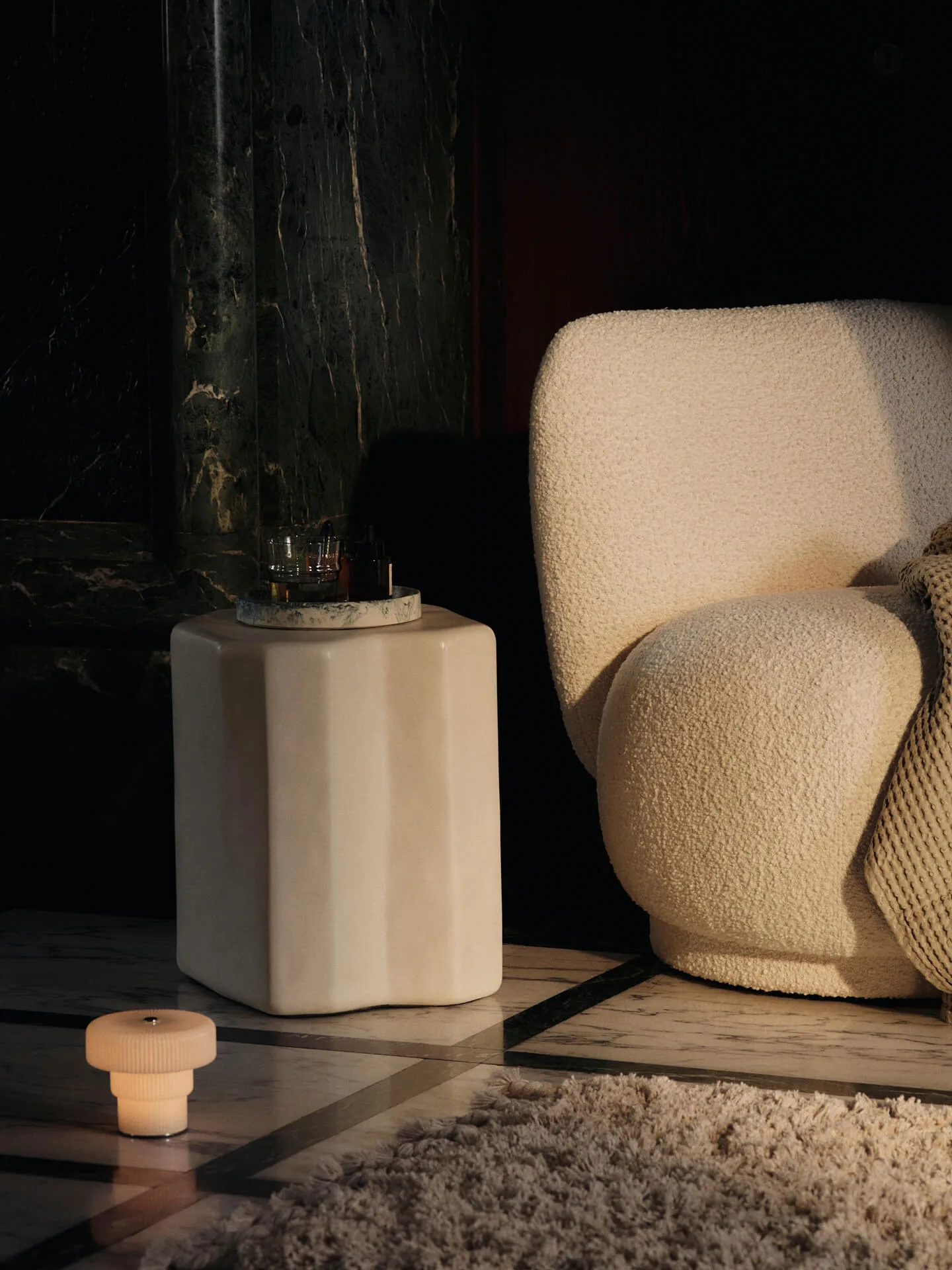 Rico lounge chair piccolo, Nordic Bouclé-Off-white Ferm Living