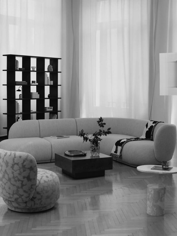 Rico open sofa module L, Soft bouclé-natural Ferm Living