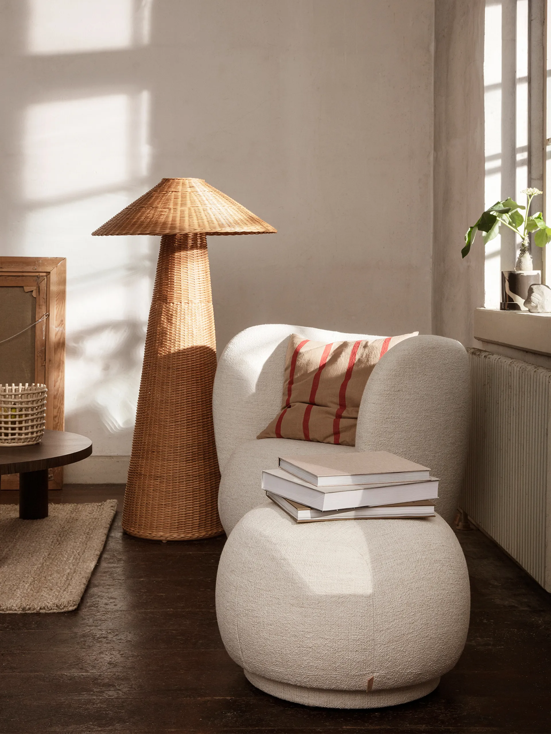Rico pouf sit pouf, Bouclé off white Ferm Living