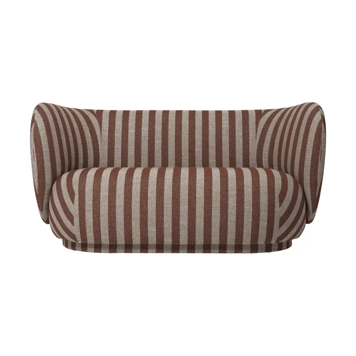Rico sofa 2-seat - Louisiana, Sand-chocolate - Ferm Living