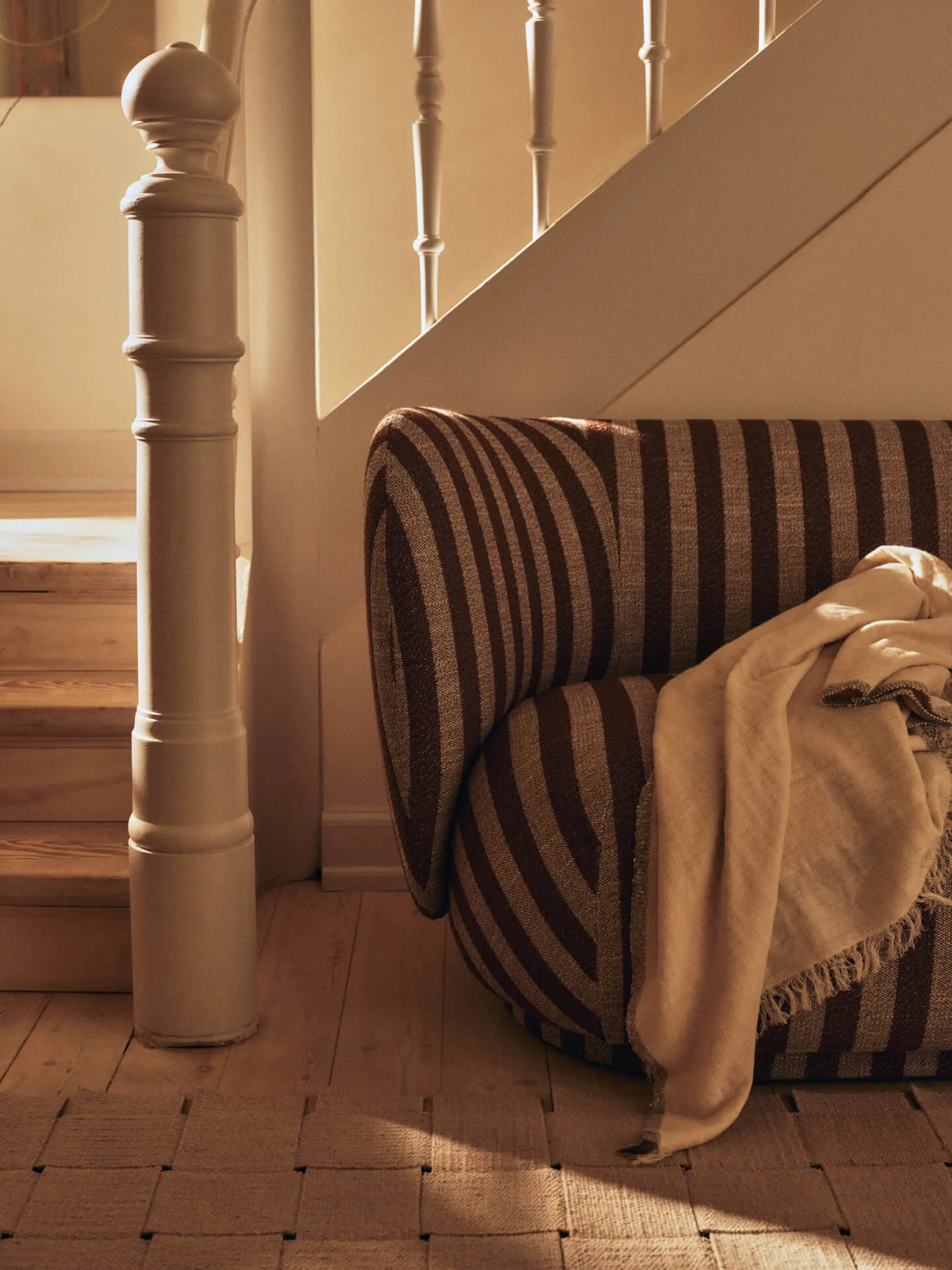 Rico sofa 2-seat, Louisiana, Sand-chocolate Ferm Living