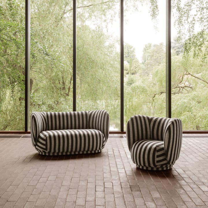 Rico sofa 2-seater, Louisiana sand black Ferm Living