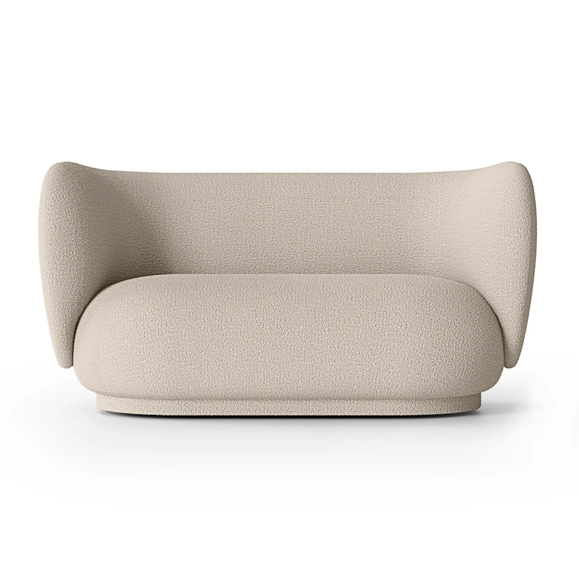 Rico sofa bouclé 2-seat, Wool bouclé natural Ferm Living