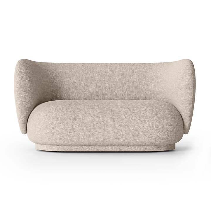 Rico sofa bouclé 2-seat - Wool bouclé natural - ferm LIVING