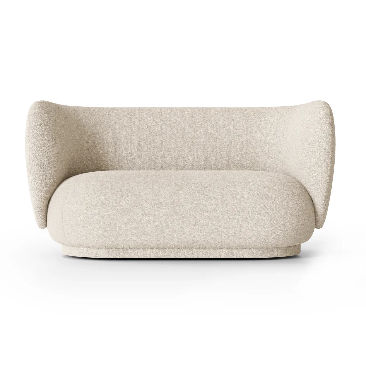 Ferm Living Rico sofa bouclé 2-seat Wool bouclé off white