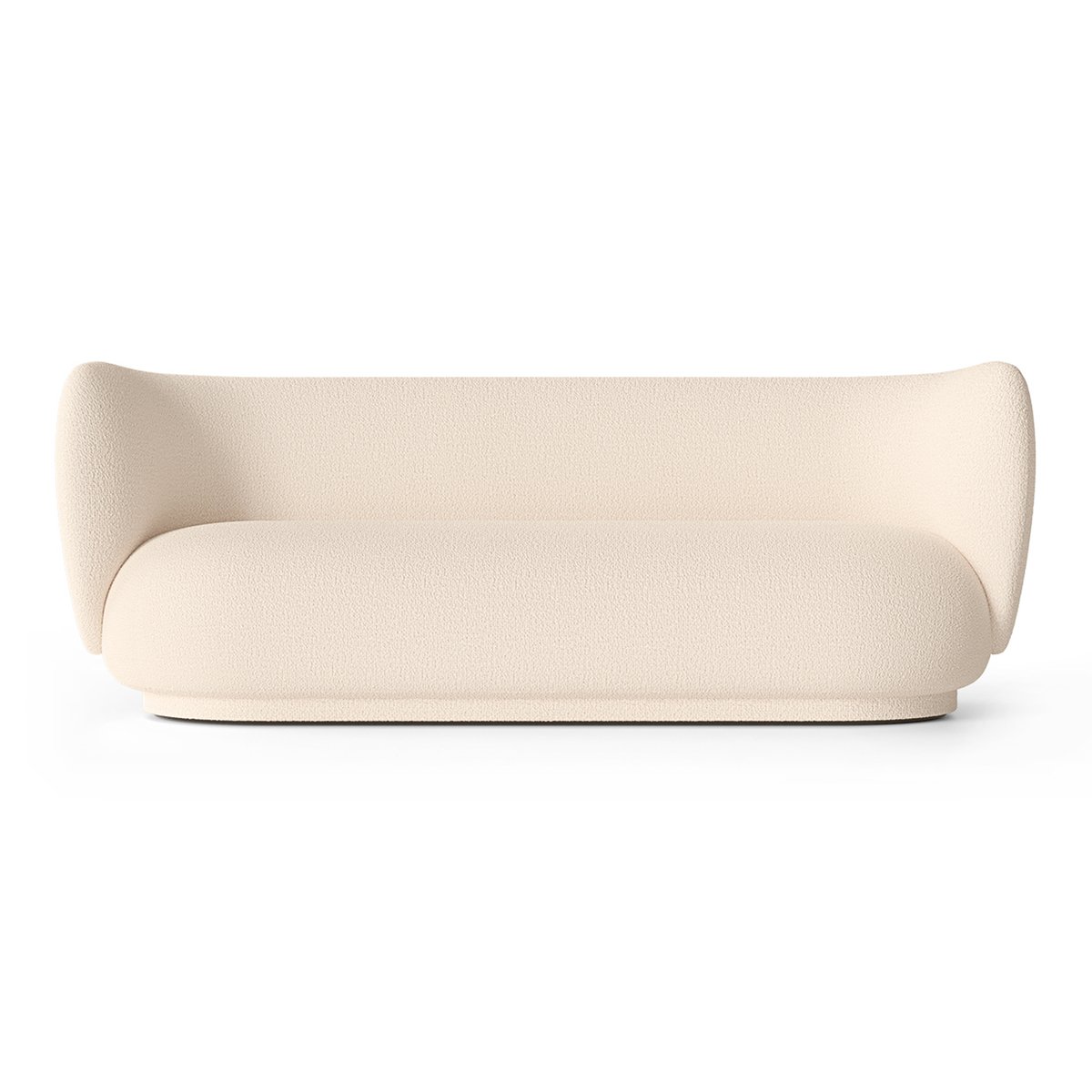 Ferm Living Rico sofa bouclé 3-seat Wool bouclé off white