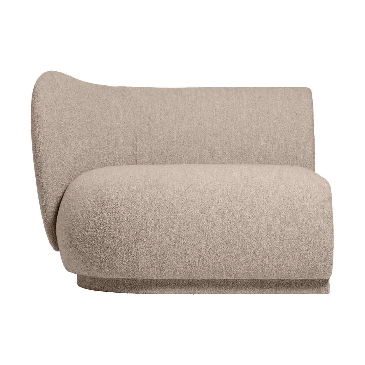 Ferm Living Rico sofa module armrest L Soft Bouclé Natural