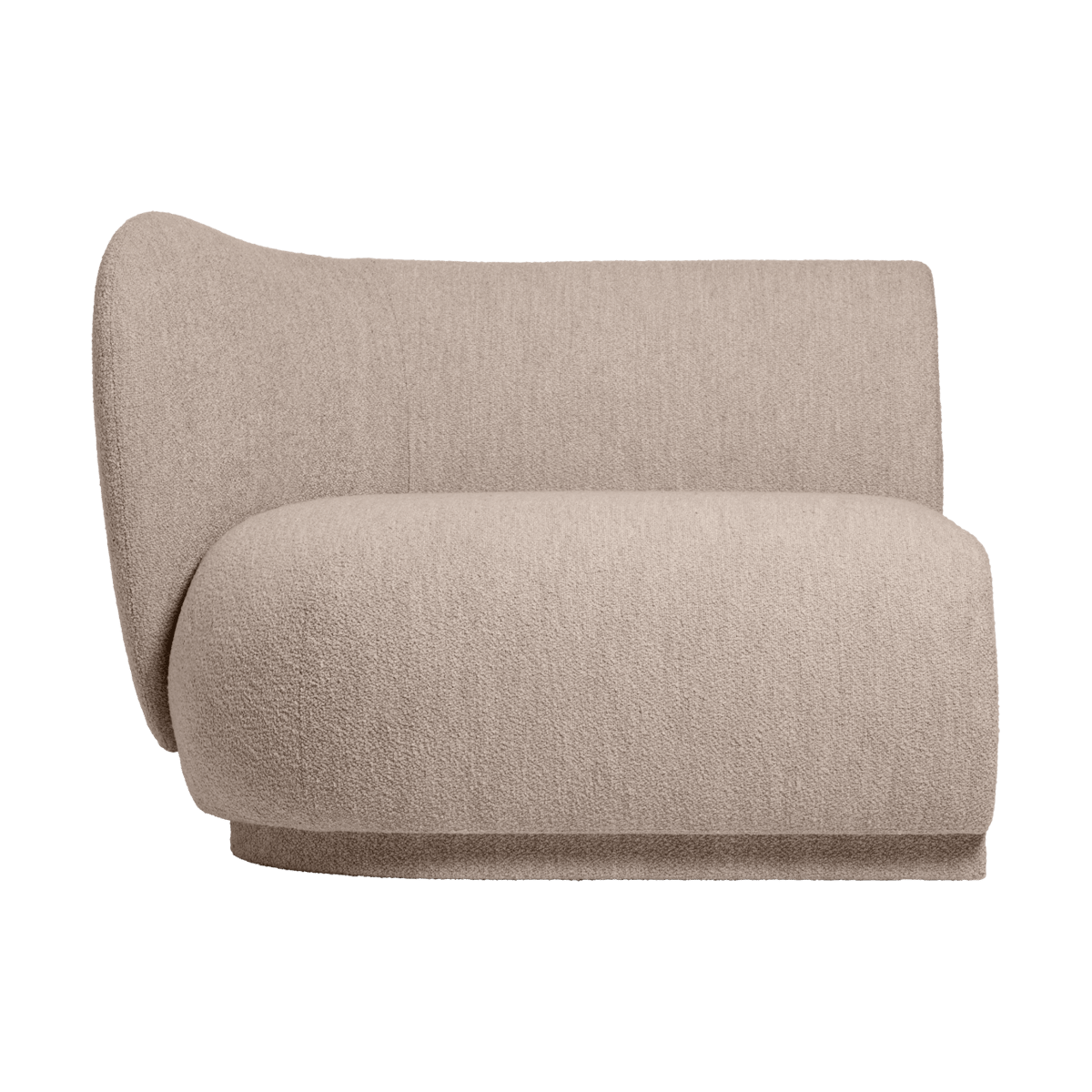 Ferm Living Rico sofa module armrest L Soft Bouclé Natural