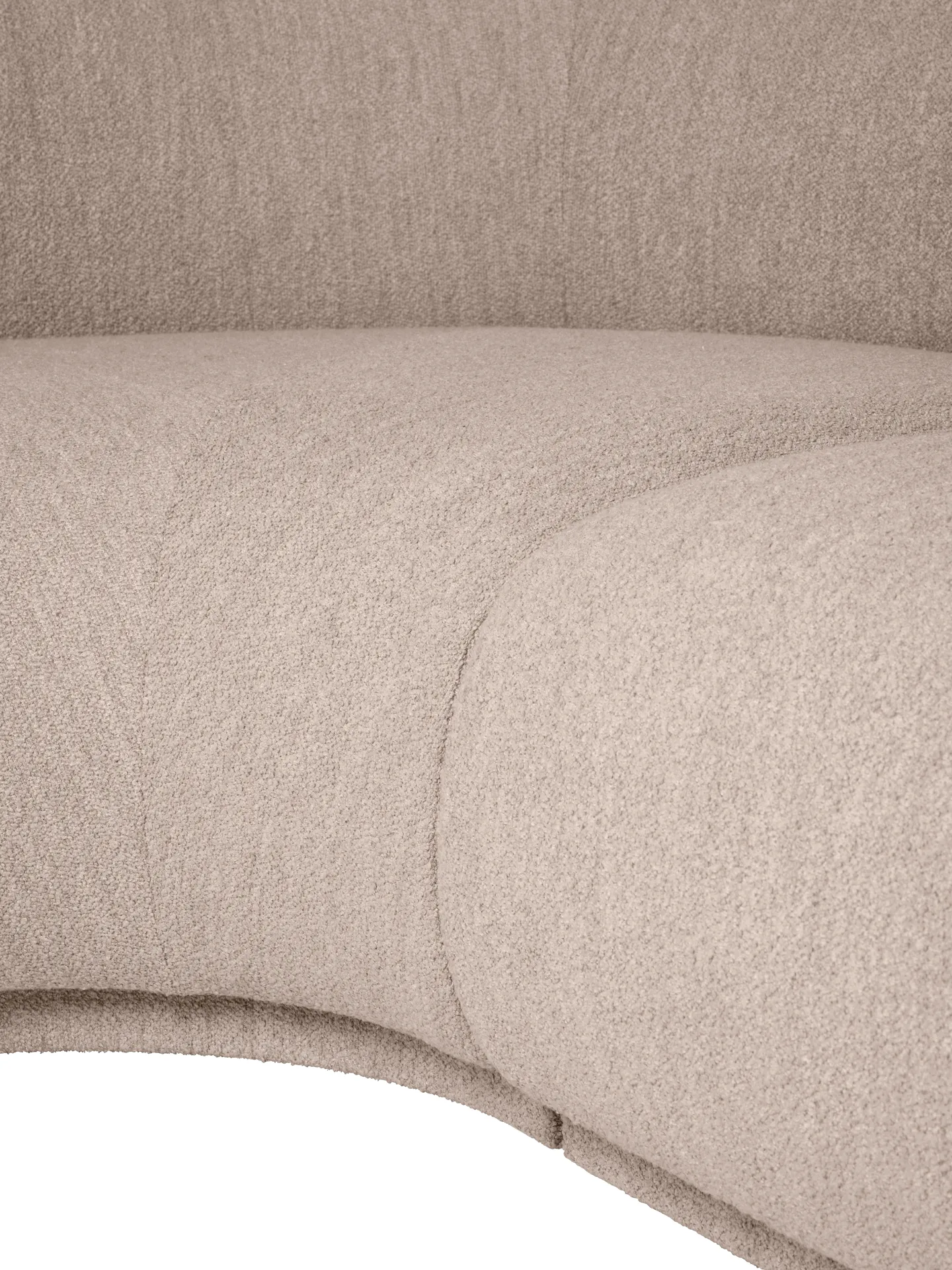 Rico sofa module armrest L Soft Bouclé, Natural Ferm Living