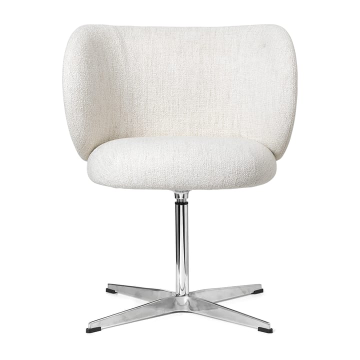 Rico swivel dining chair - bouclé - Off-white - ferm LIVING