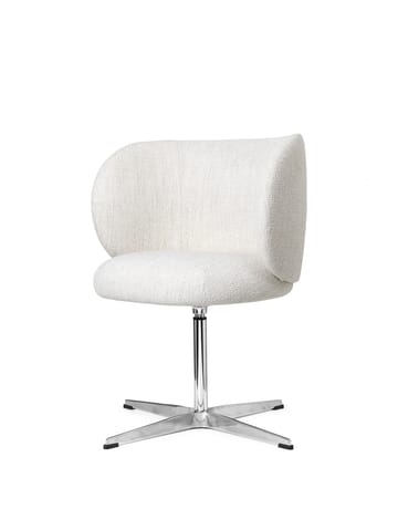 Rico swivel dining chair - bouclé - Off-white - ferm LIVING