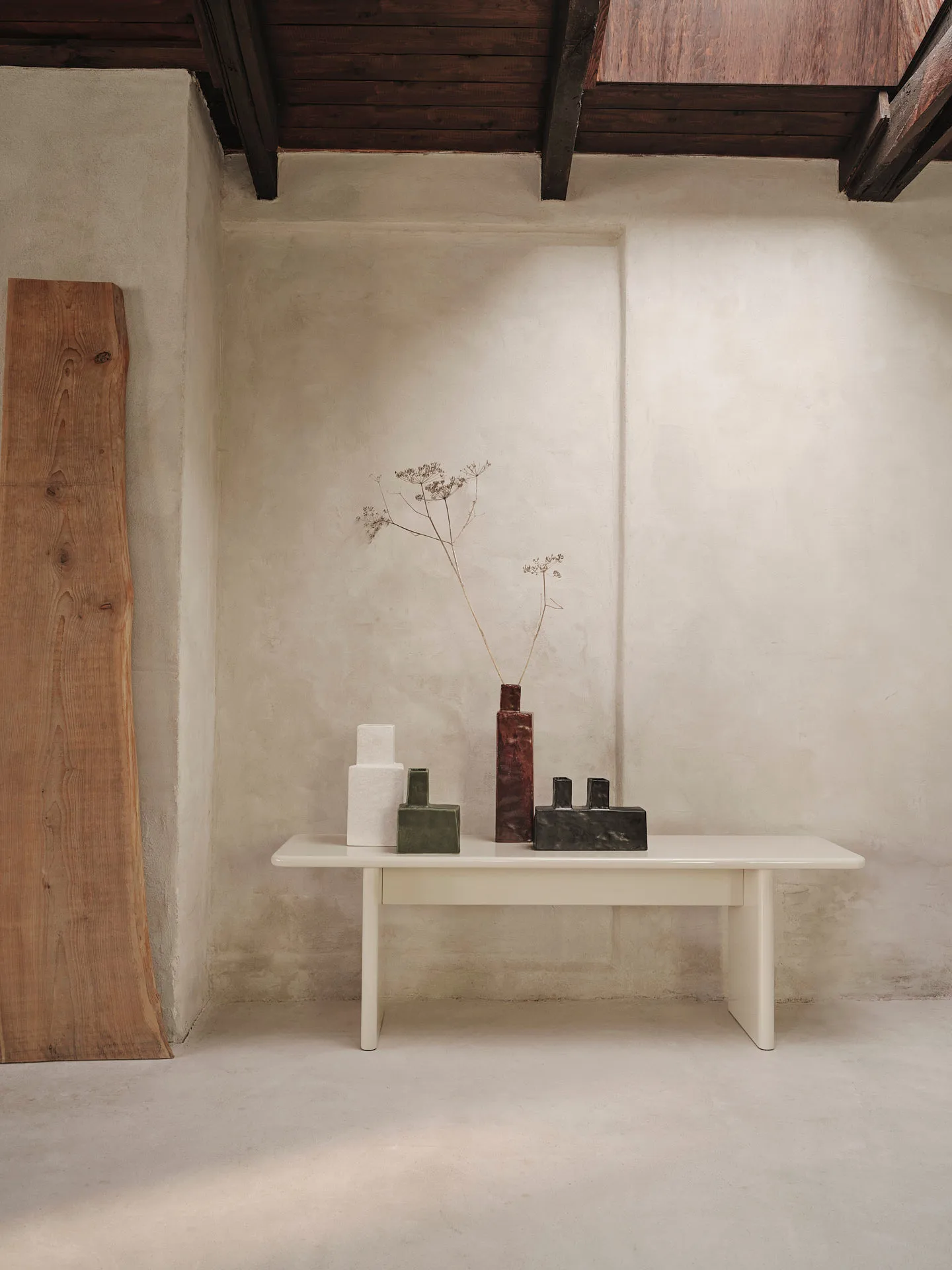 Rink bench 140 cm, Eggshell Ferm Living