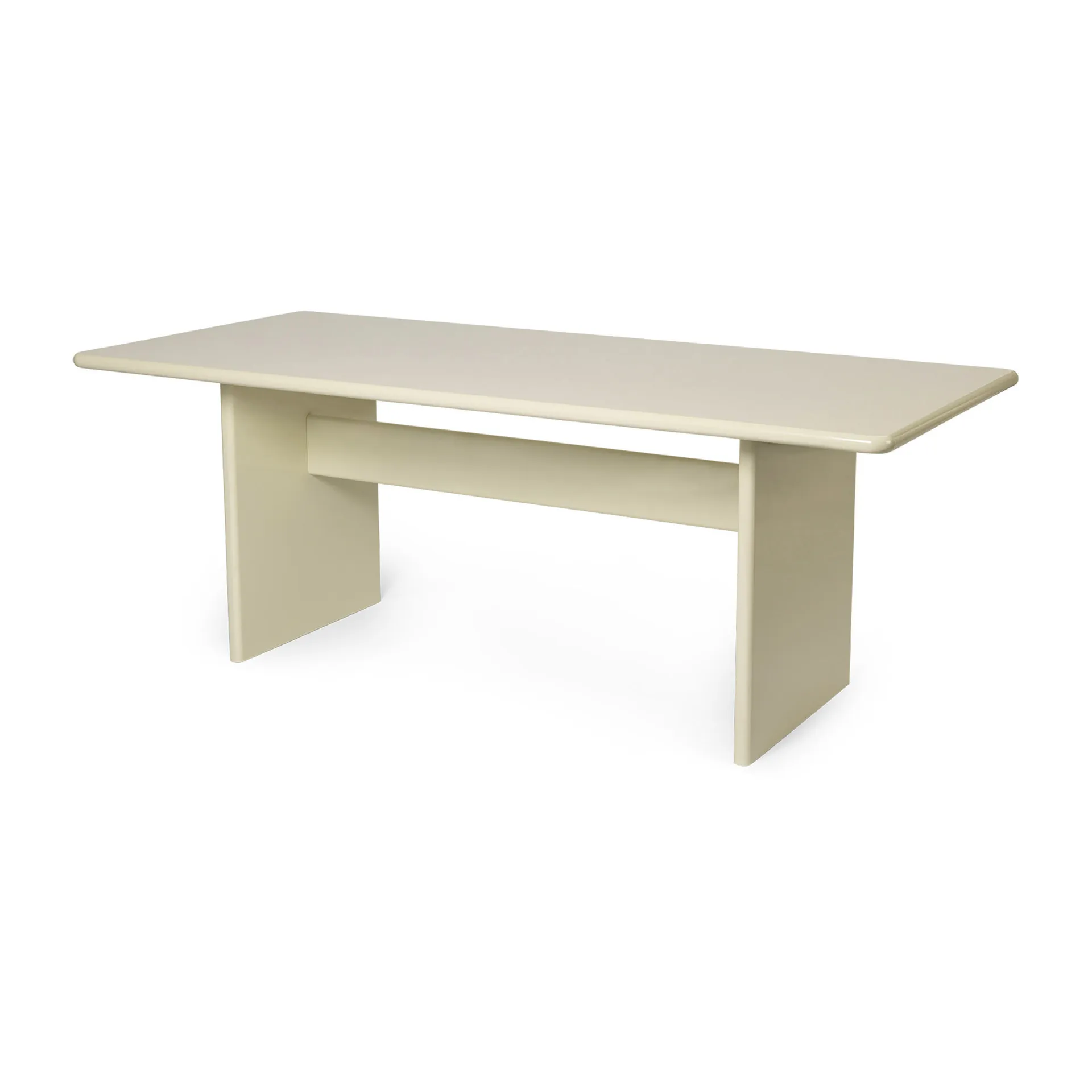 Rink dining table small 200x90x74 cm, Eggshell Ferm Living