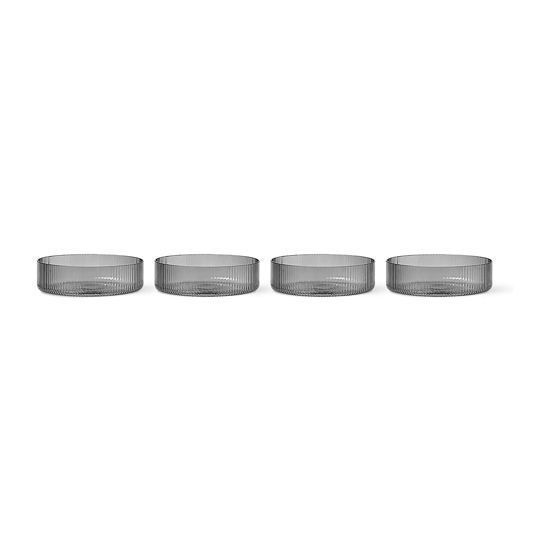 Ripple breakfast bowl 4-pack, smoked grey Ferm Living