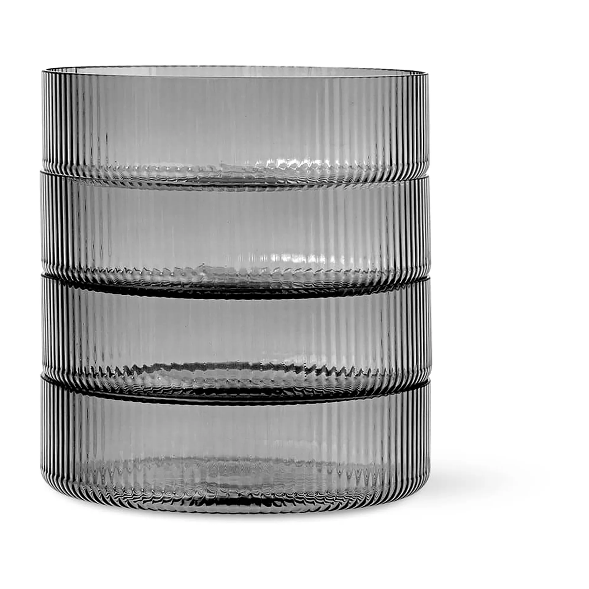 Ripple breakfast bowl 4-pack, smoked grey Ferm Living