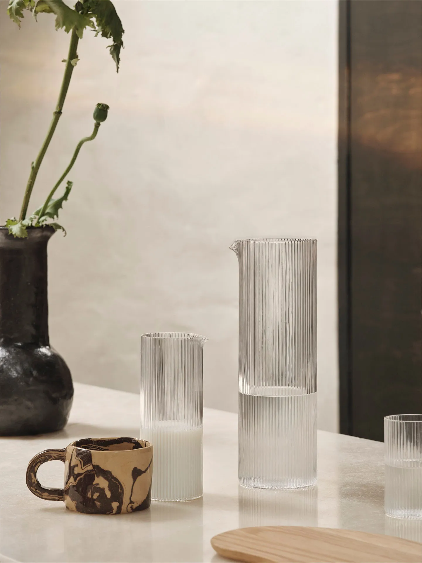 Ripple carafe 1,12 L, Clear Ferm Living