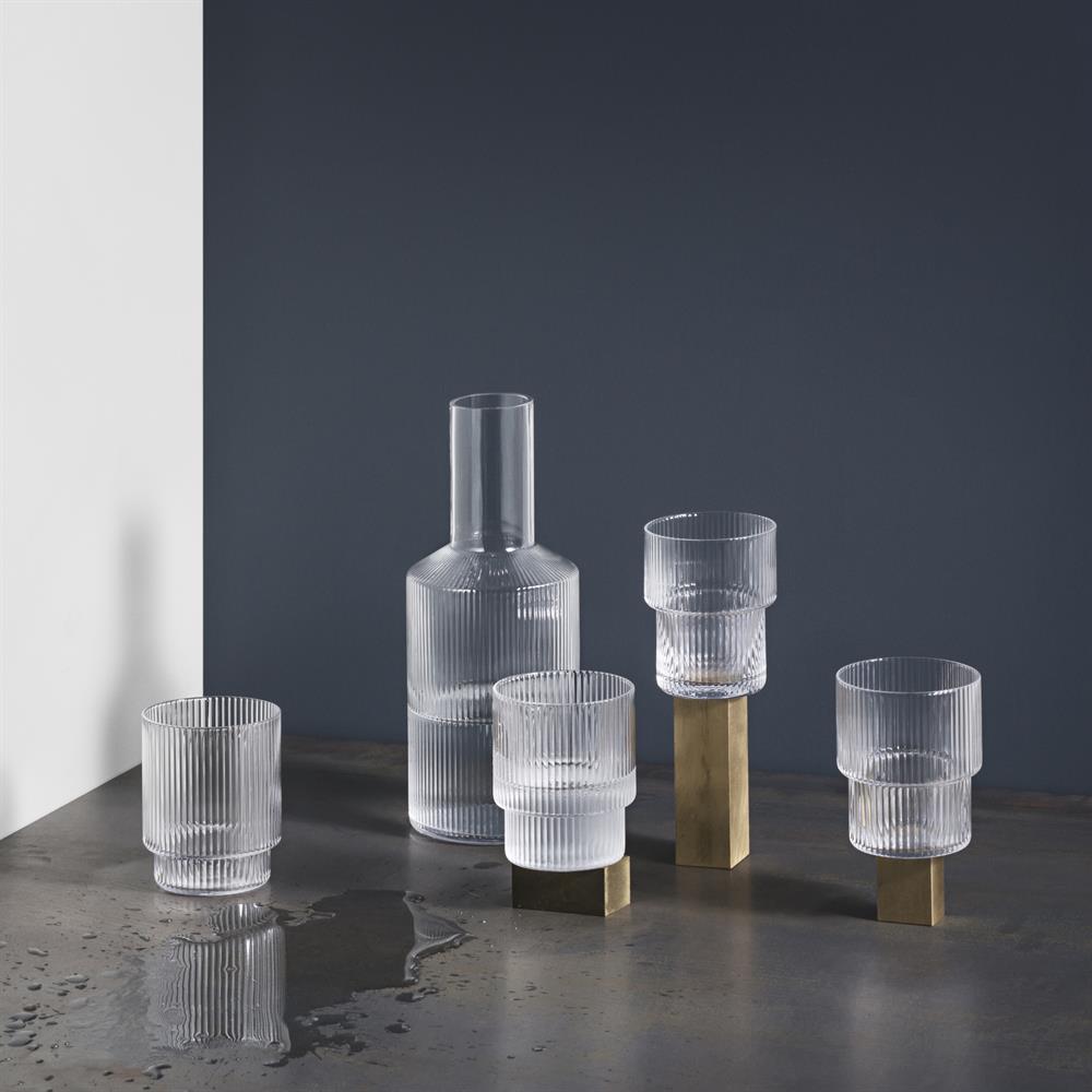 Ripple Long Glasses - Set of 4 (Clear) by Ferm Living – Really Well Made