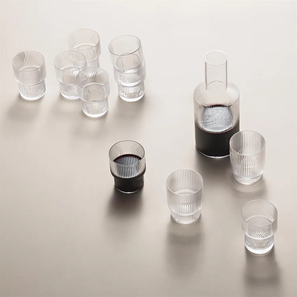 Ripple glass 4-pack from Ferm Living - NordicNest.com