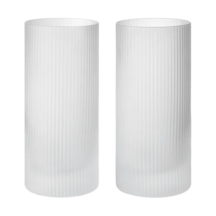 Ripple Highball glasses 48 cl 2-pack - Clear - Ferm Living
