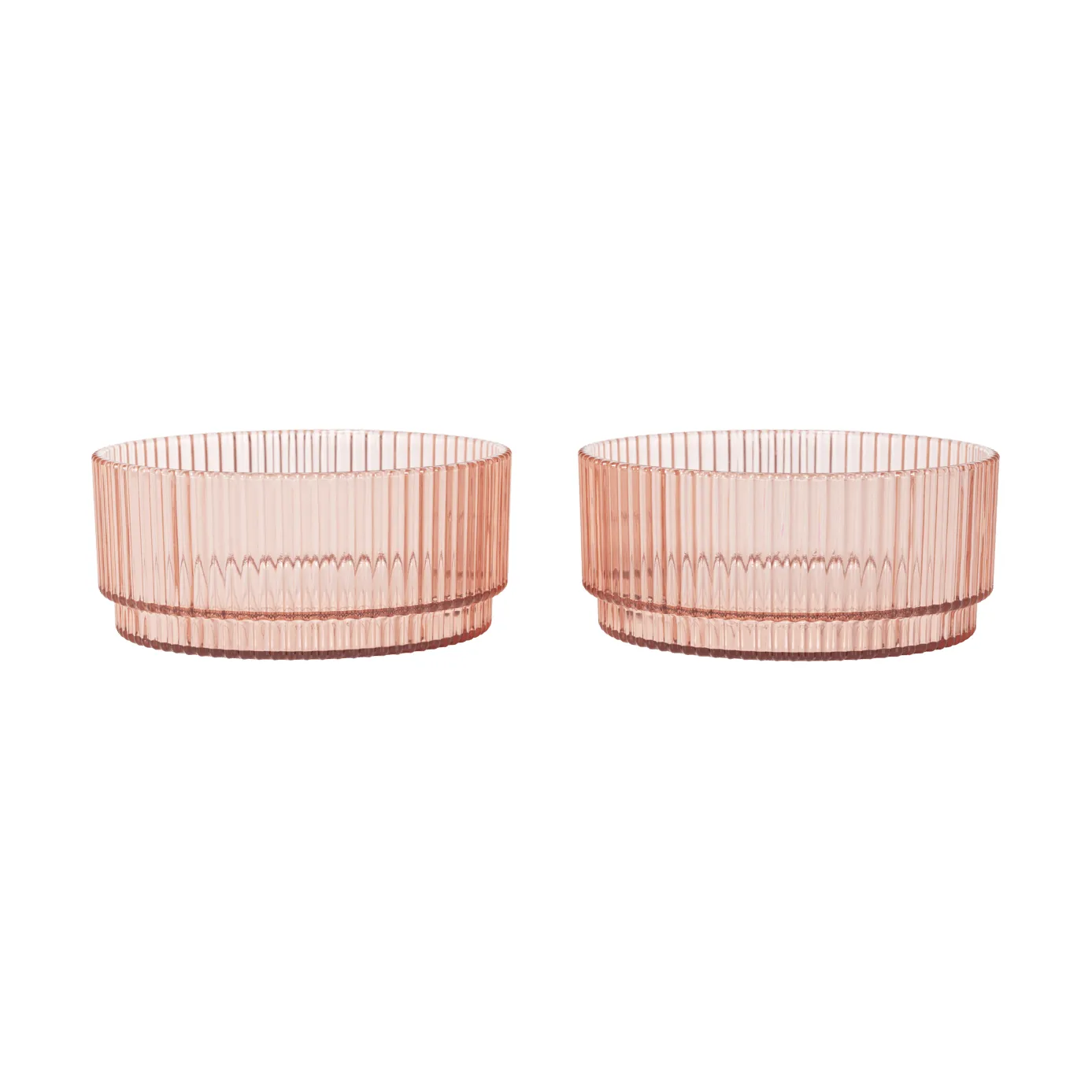 Ripple kids bowl, Blush, 2-pack Ferm Living