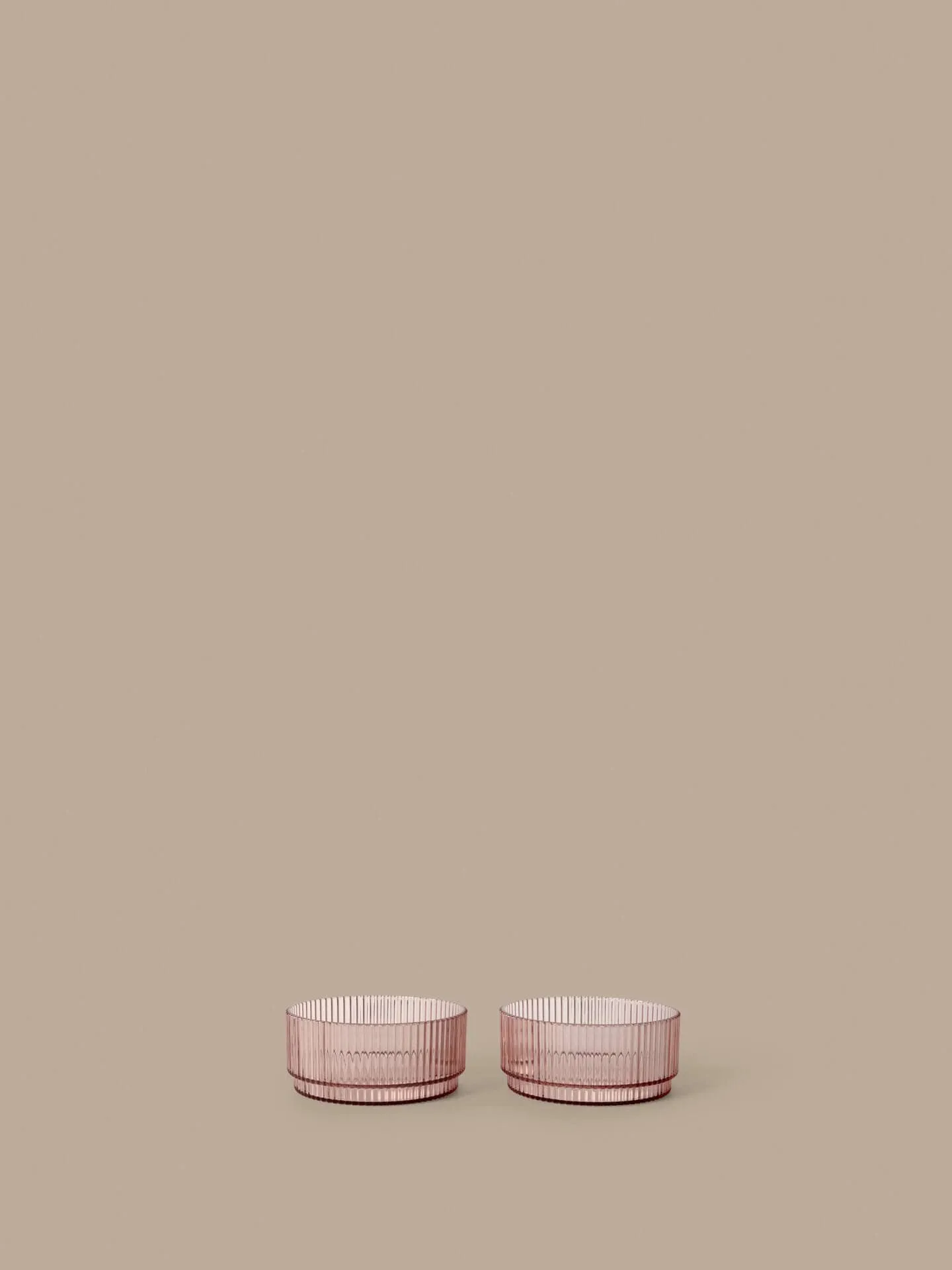 Ripple kids bowl, Blush, 2-pack Ferm Living