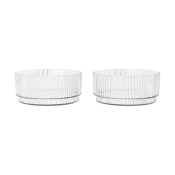 Ripple kids bowl - Clear, 2-pack - Ferm Living