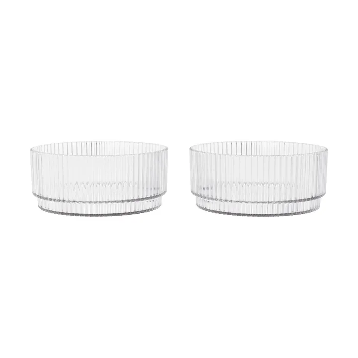 Ripple kids bowl - Clear, 2-pack - Ferm Living