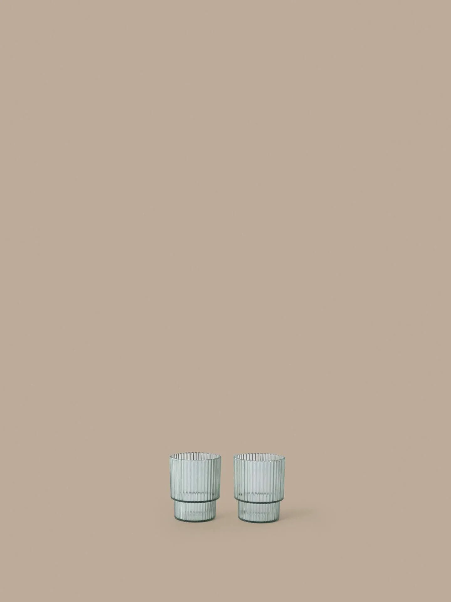 Ripple kids glass, Tea green, 2-pack Ferm Living