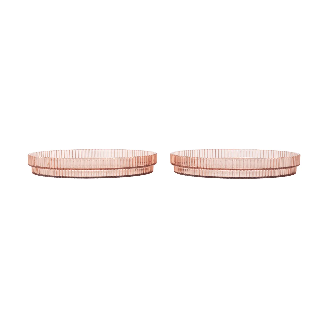 Ripple kids plate, Blush, 2-pack Ferm Living