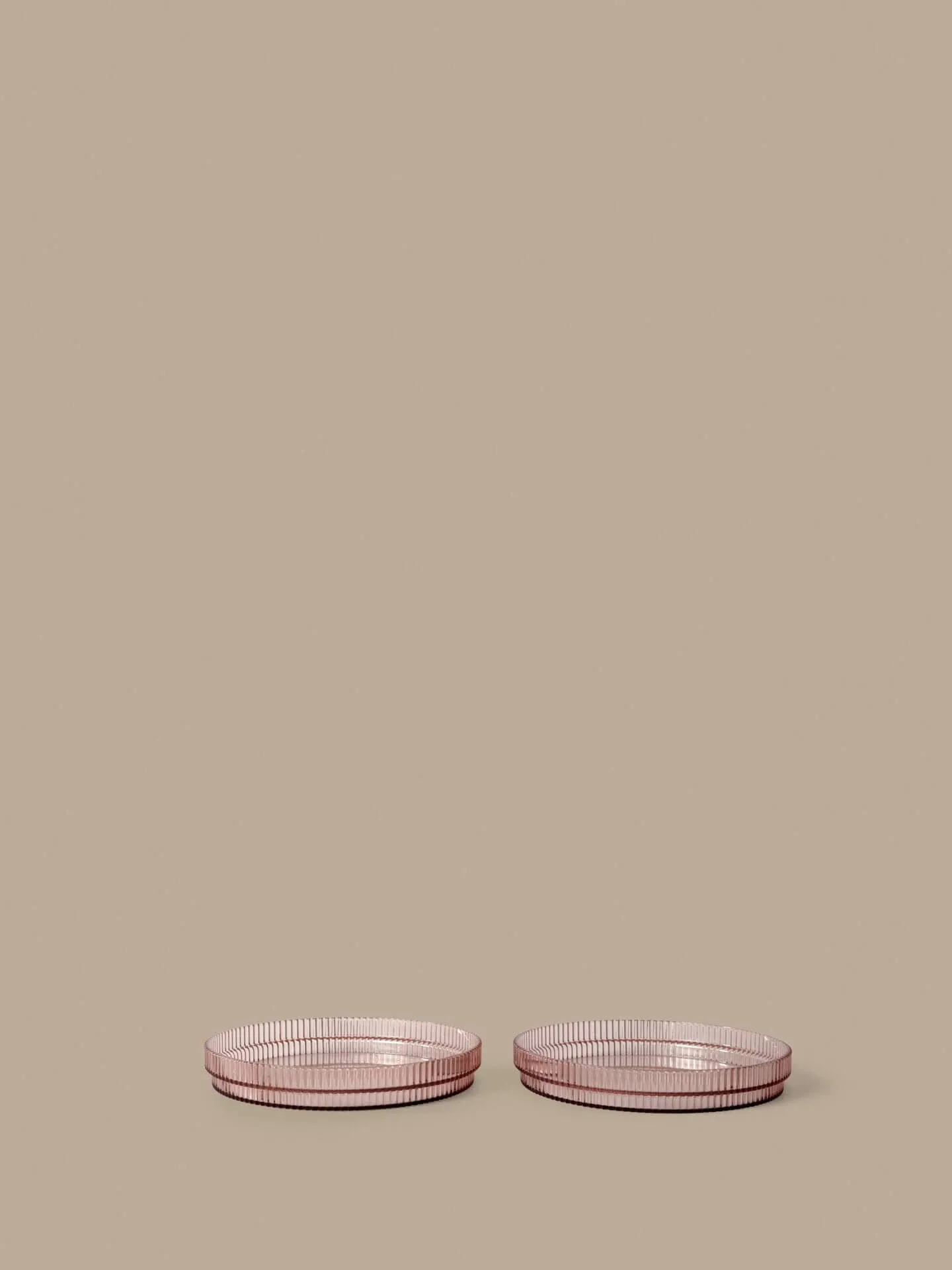 Ripple kids plate, Blush, 2-pack Ferm Living