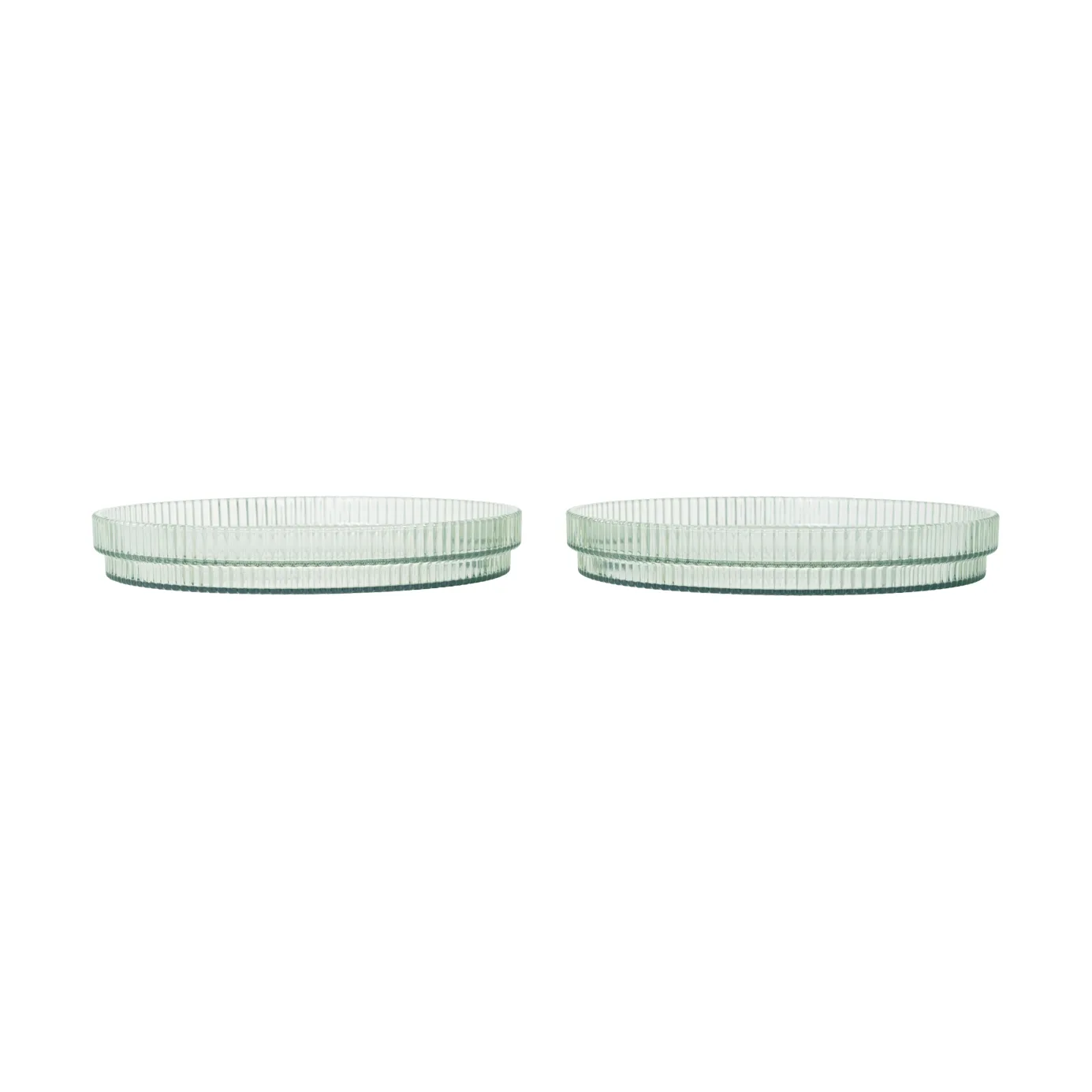 Ripple kids plate, Tea green, 2-pack Ferm Living