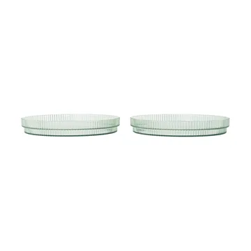 Ripple kids plate - Tea green, 2-pack - Ferm Living