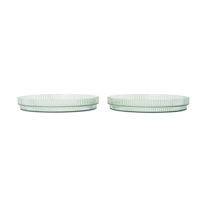 Ripple kids plate - Tea green, 2-pack - Ferm Living